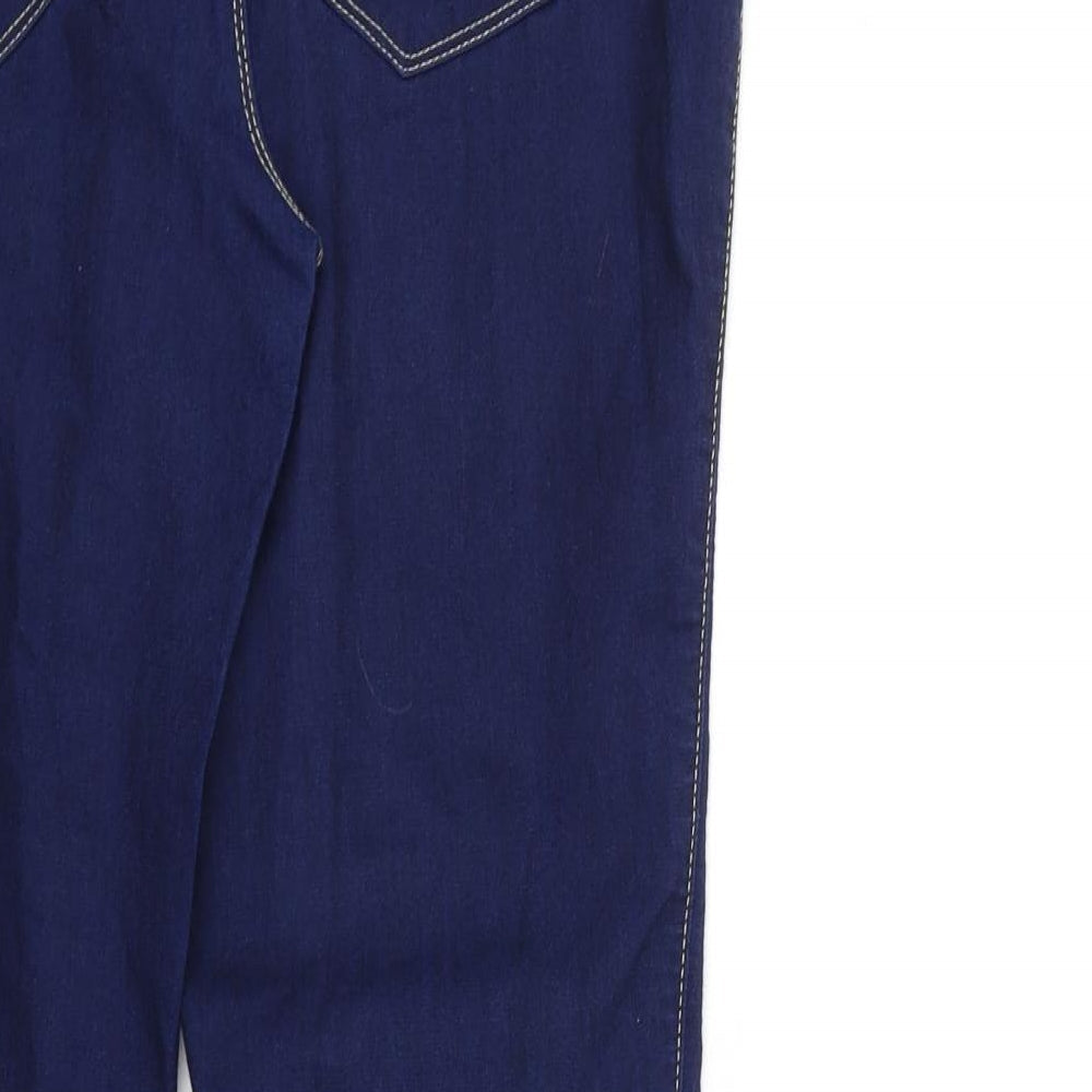 Denim & Co. Womens Blue Denim Skinny Jeans Size 14 L27 in