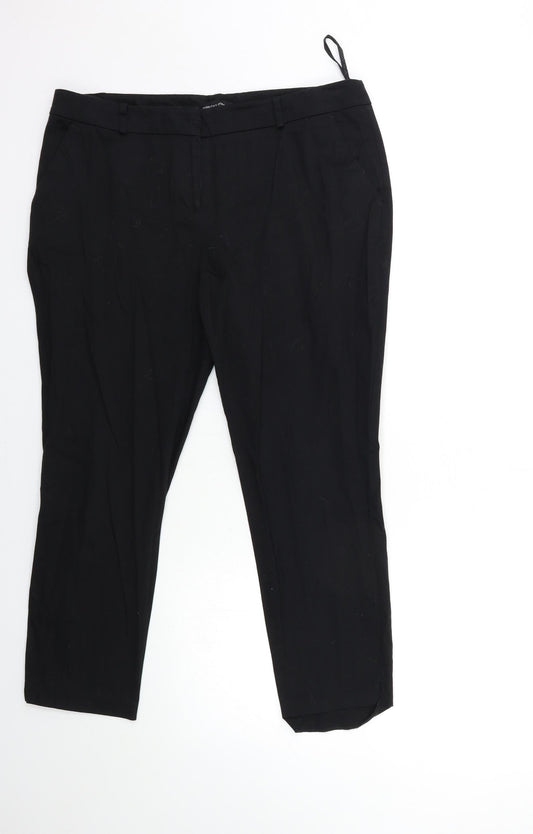 Womens UK Size 14 Dorothy Perkins Regular Fit Black Trousers