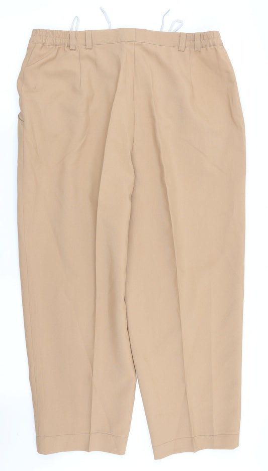 antonia Womens Beige Trousers Size 20 L25 in