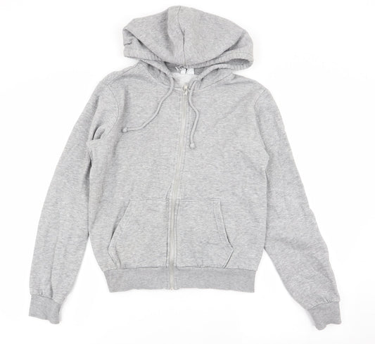 Womens UK Size S Divided by H&M Grey Full Zip Jumper