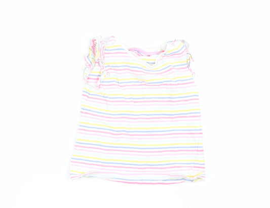TU Girls Multicoloured Striped Basic Tank Size 2-3 Years