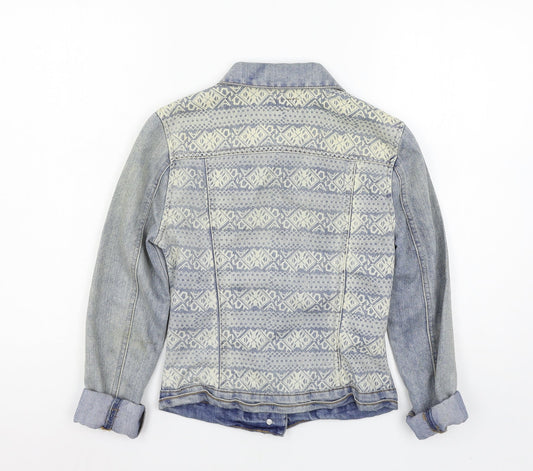 Warehouse Womens Blue Denim Jacket Size 6