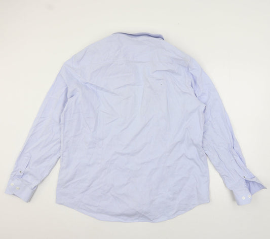 Burton Mens Blue Button-Up Size 17.5