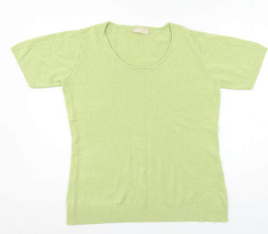 Womens UK Size 14 Daxon Green Basic T-Shirt
