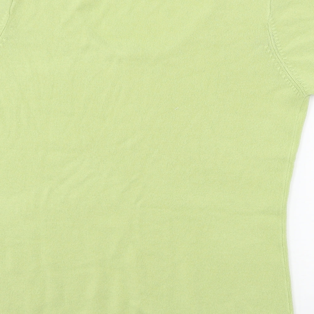 Womens UK Size 14 Daxon Green Basic T-Shirt
