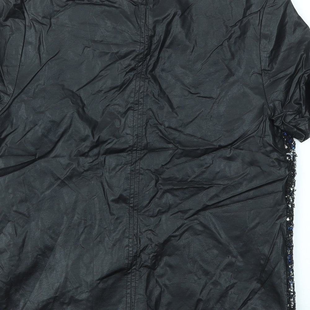 Womens UK Size 10 M&S Black Basic T-Shirt