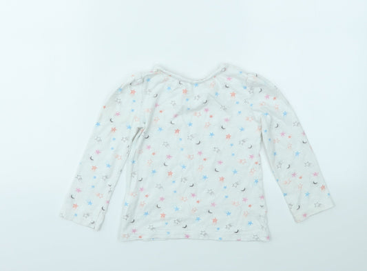M Girls Multicoloured Geometric Basic T-Shirt Size 2-3 Years