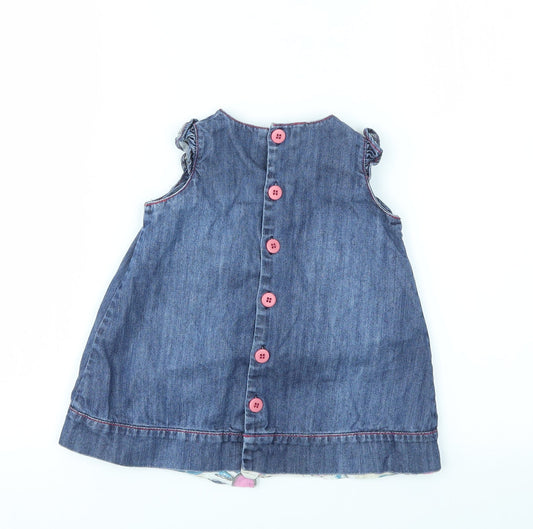 mamas & papas Girls Blue Fit & Flare Size 9-12 Months