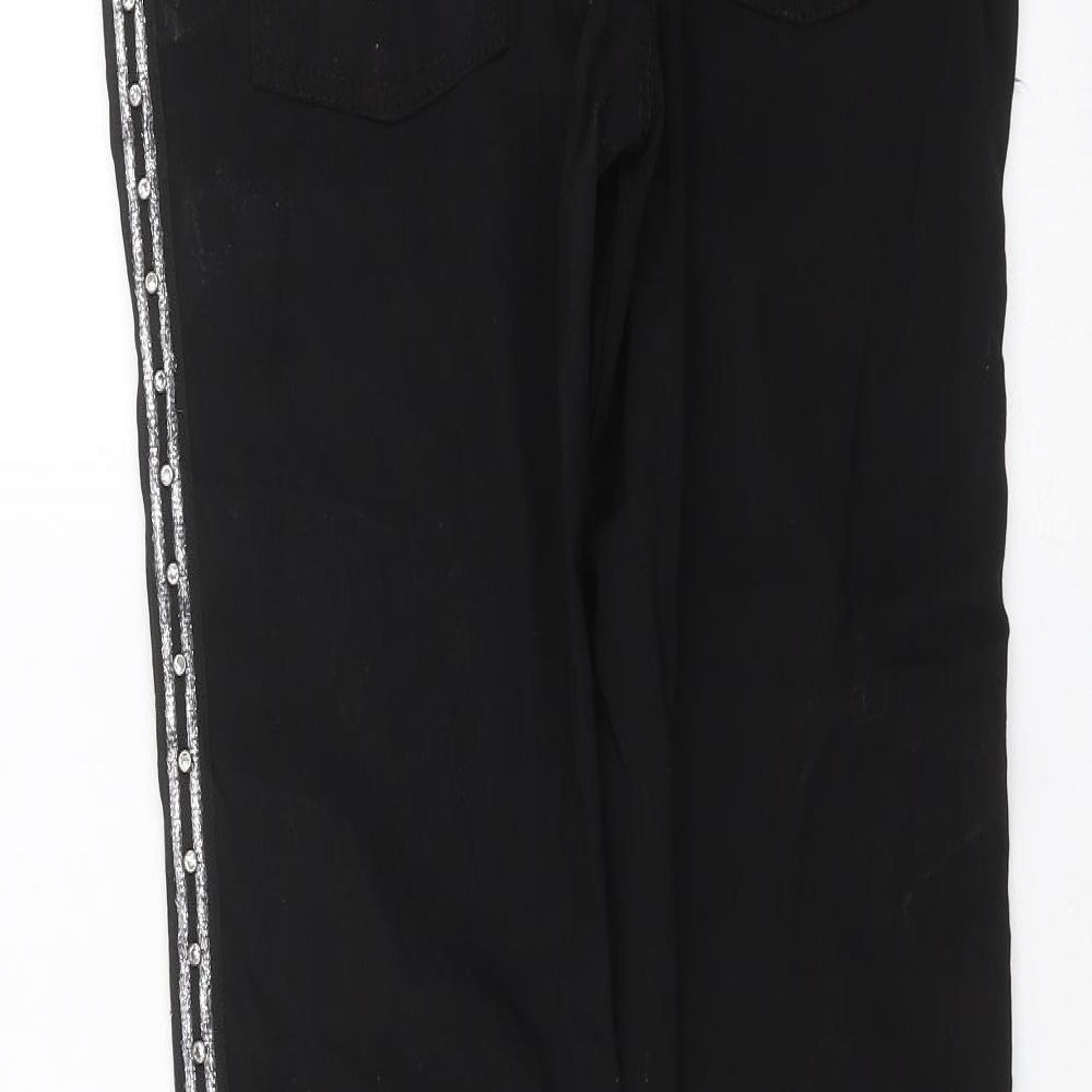 Womens UK Size 32 in Preworn Regular Fit Black Trousers