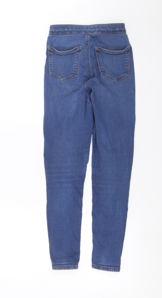 Topshop Womens Blue Denim Skinny Jeans Size 24 in L26 in