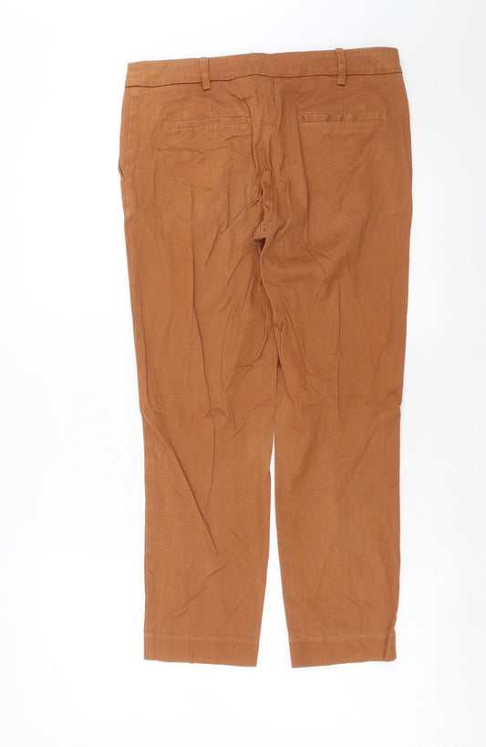 Womens UK Size 8 NEXT Regular Fit Brown Trousers