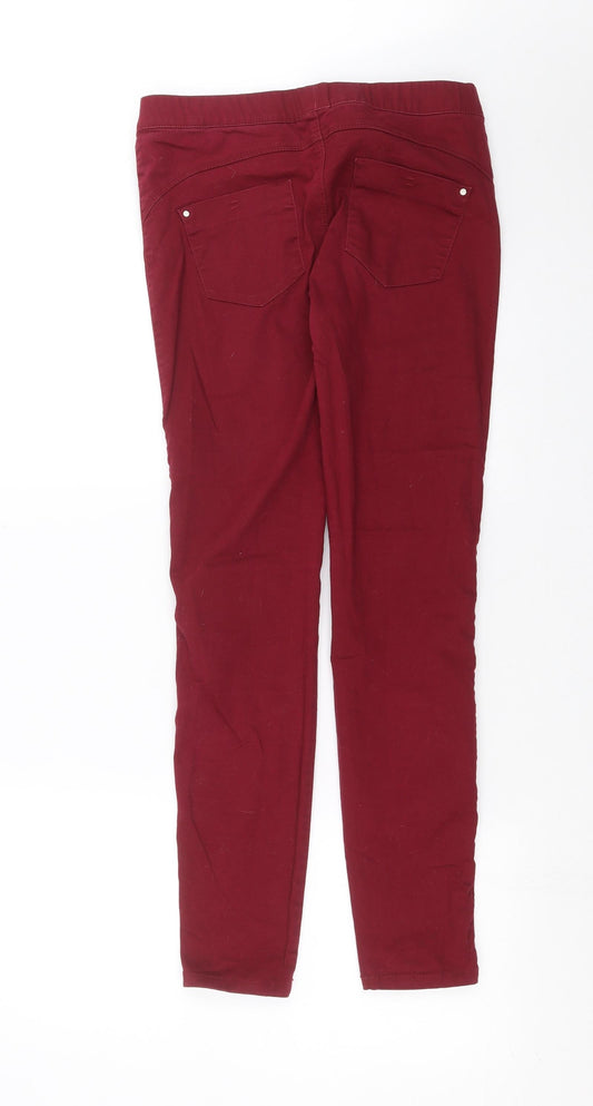 Primark Womens Purple Denim Jegging Jeans Size 12 L28 in - burgundy