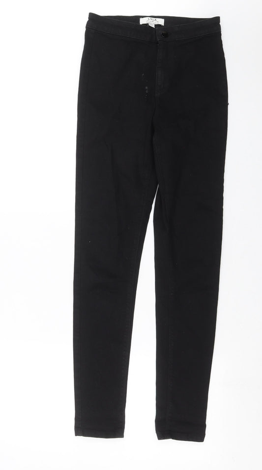Womens UK Size 10 Dorothy Perkins Extra-Slim Fit Skinny Black Jeans