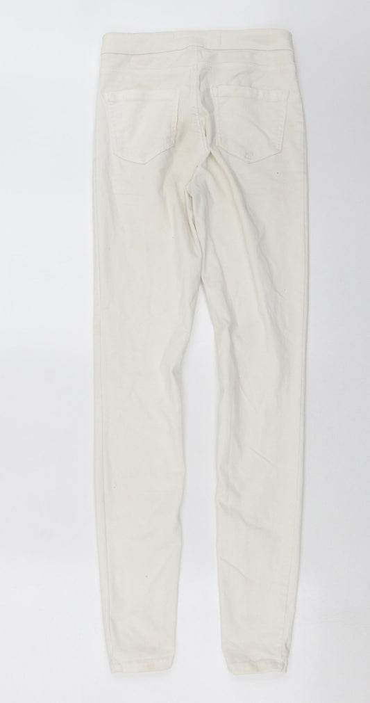 New Look Womens White Denim Skinny Jeans Size 8 L30 in