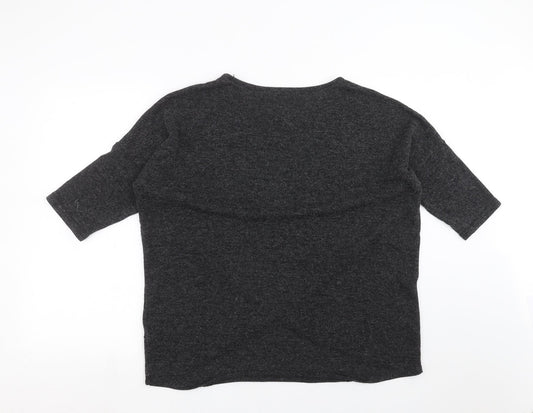Womens UK Size L QED London Grey Pullover Jumper