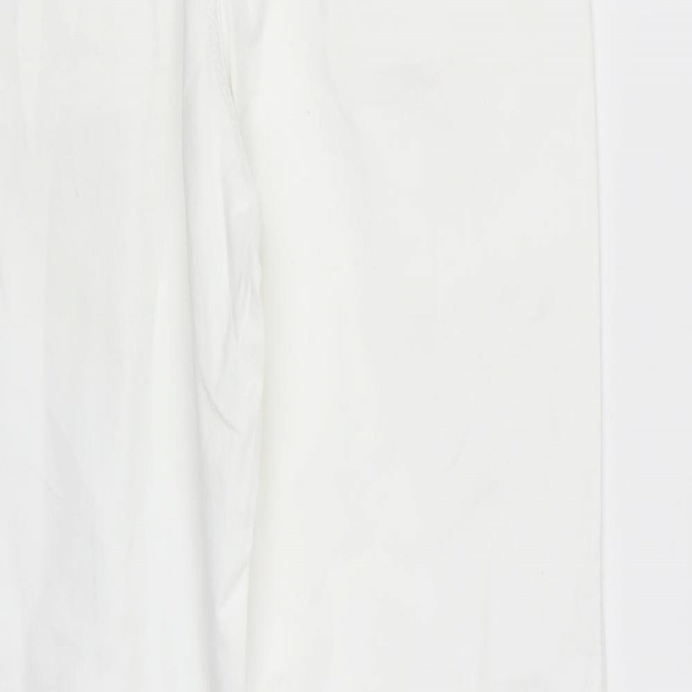 F&F Womens White Denim Straight Jeans Size 10 L29 in