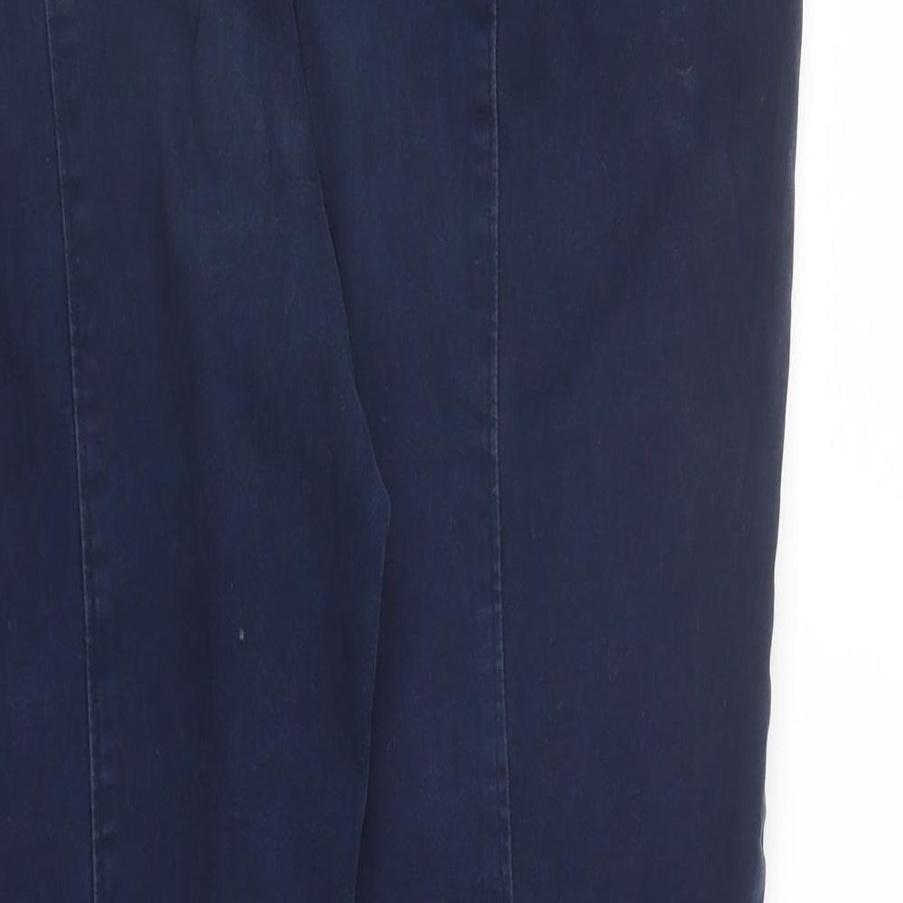 LOFT Womens Blue Rayon Carrot Trousers Size 12 L27 in