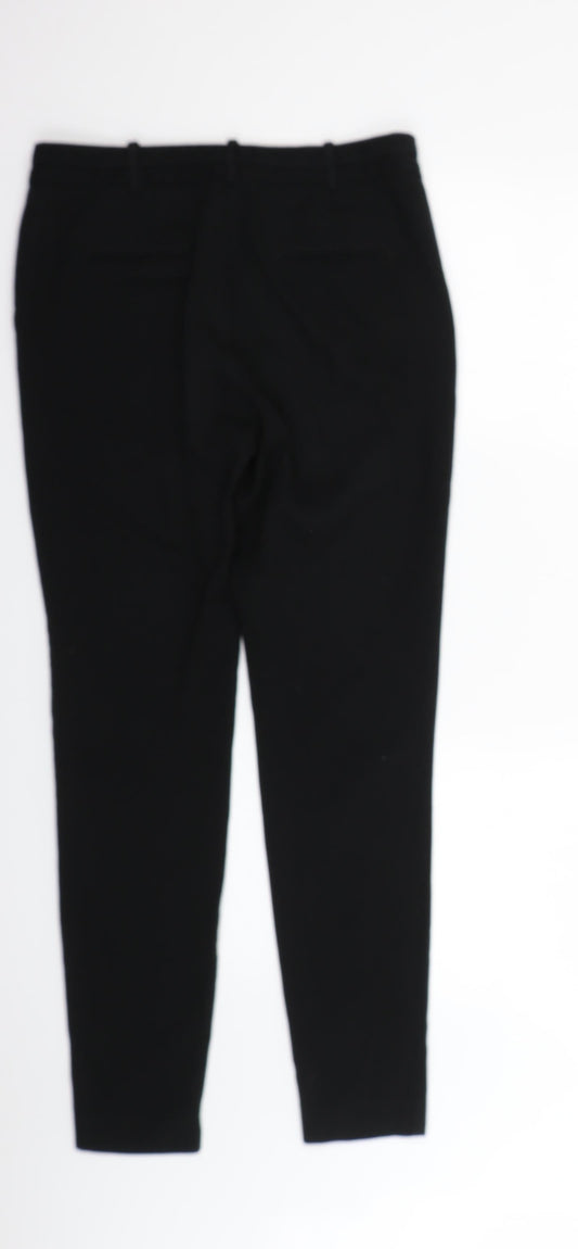 Womens UK Size 10 NEXT Regular Fit Black Trousers