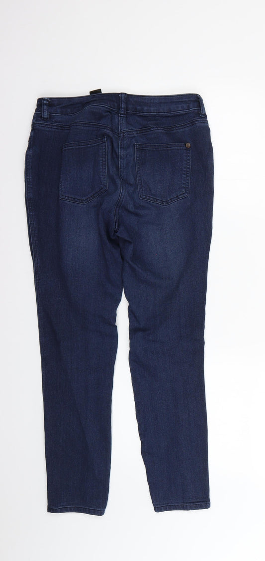 NEXT Womens Blue Skinny Jeans Size 12 L24 in