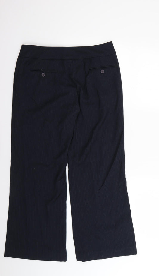 Womens UK Size 10 NEXT Regular Fit Blue Trousers