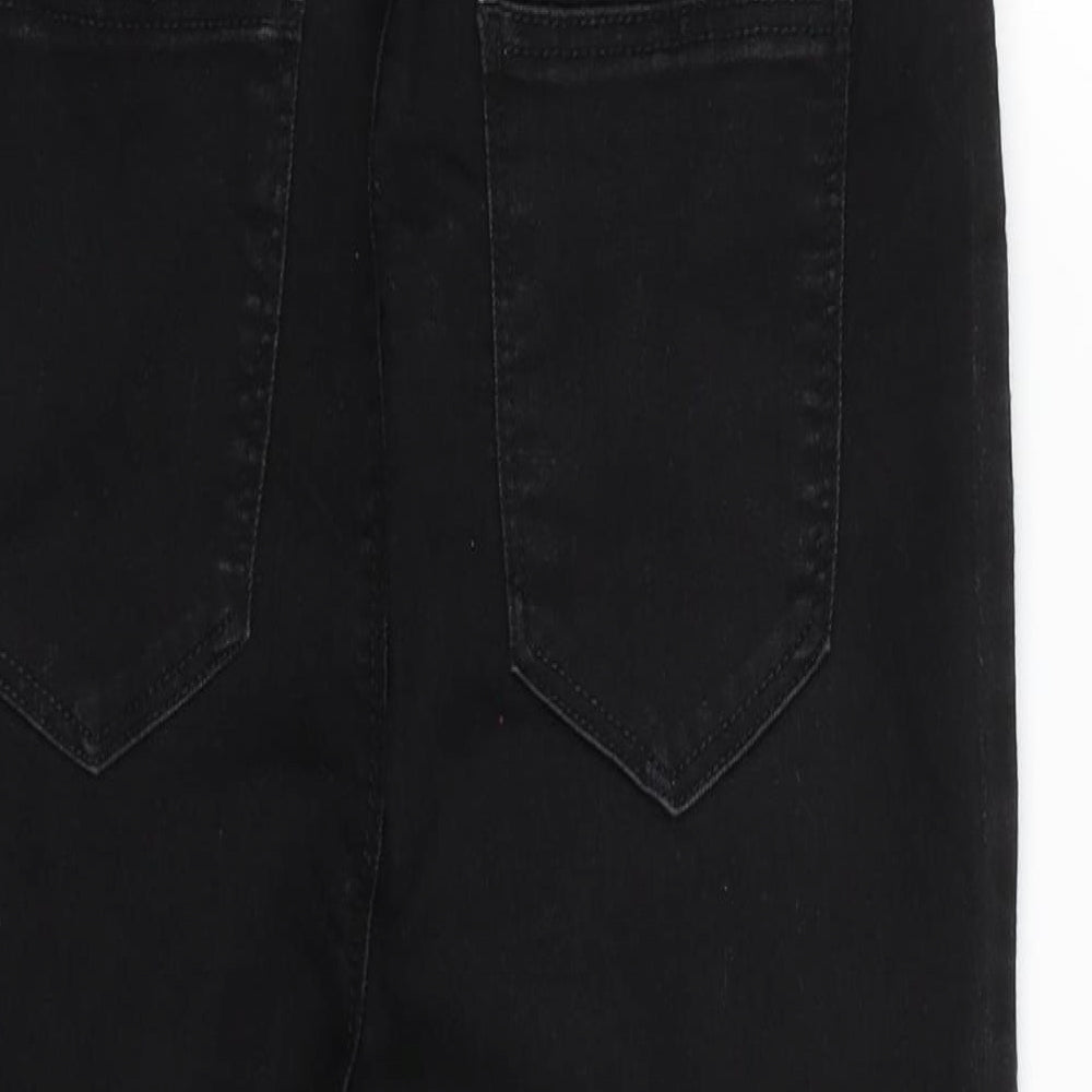 Womens UK Size 10 Papaya Regular Fit Skinny Black Jeans