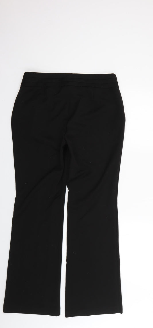 Womens UK Size 12 Very Regular Fit Black Trousers