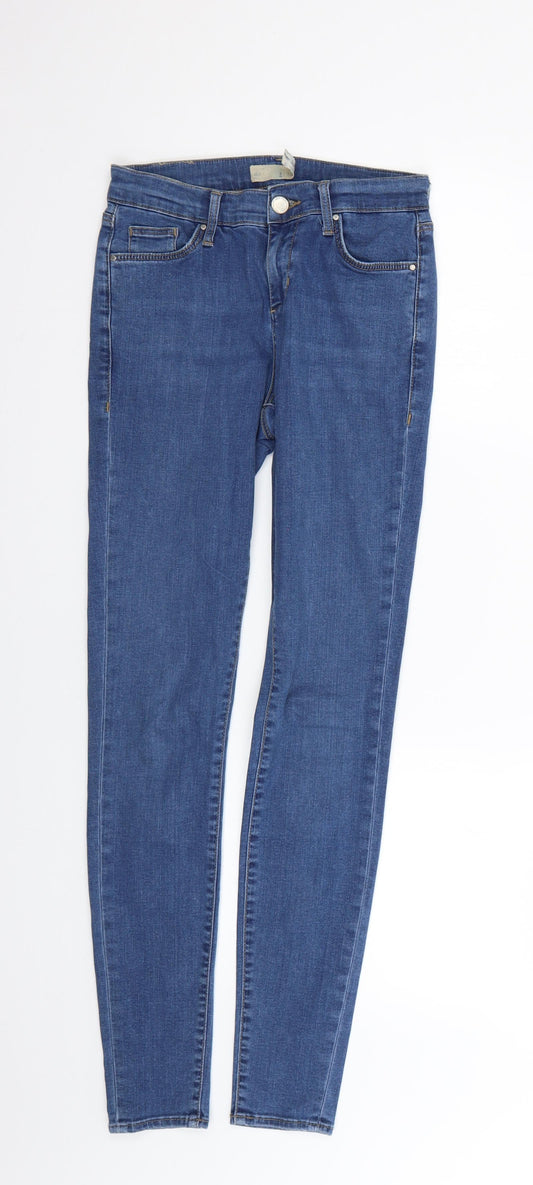 Topshop Womens Blue Skinny Jeans Size 26 L27 in