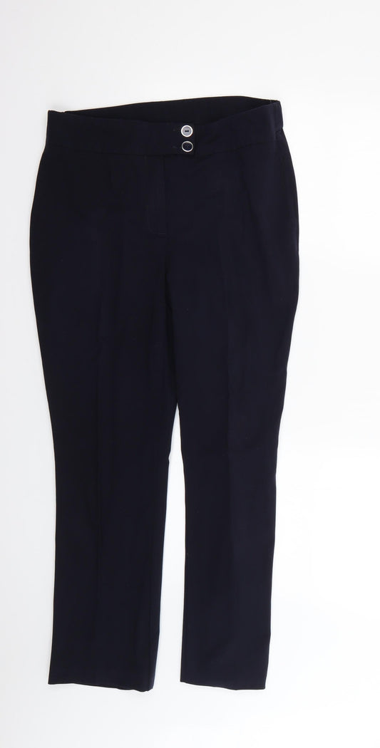 Womens UK Size 12 Simply Be Regular Fit Blue Trousers