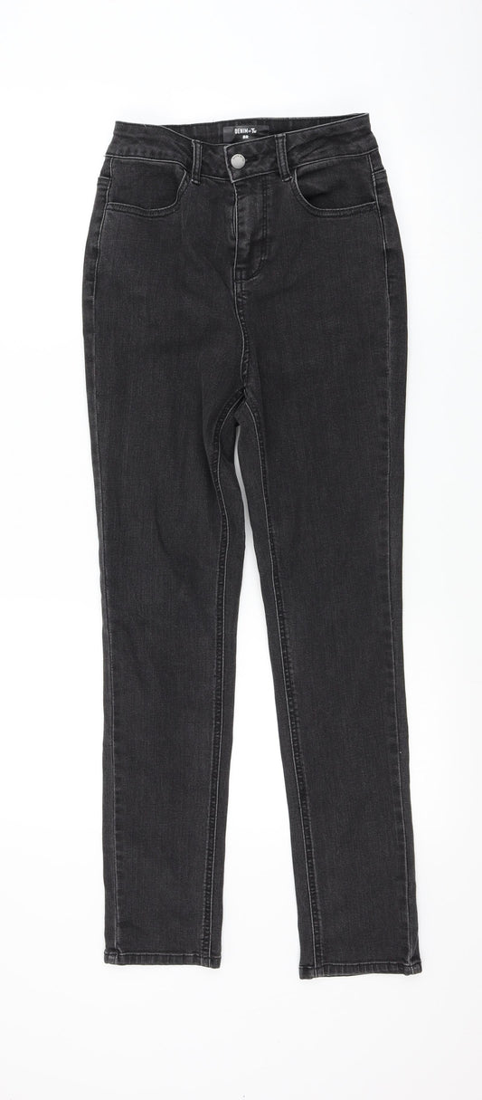 Tu Womens Black Skinny Jeans Size 8 L28 in