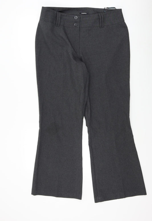 Womens UK Size 14 Matalan Regular Fit Grey Trousers
