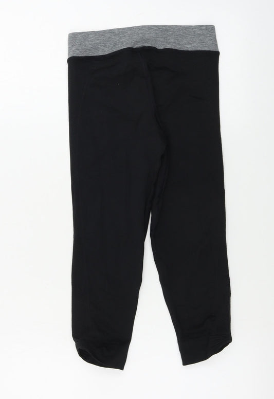 Marks and Spencer Womens Black Ikat Cropped Leggings Size S