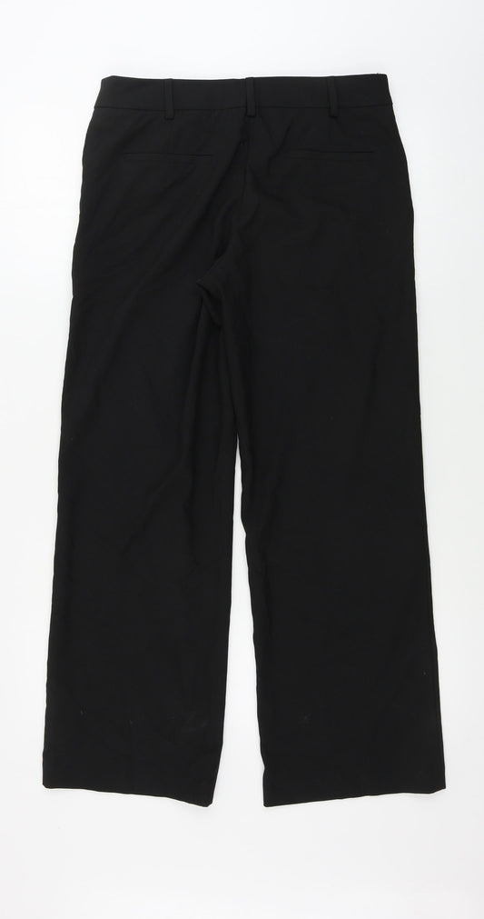Womens UK Size 10 NEXT Regular Fit Black Trousers