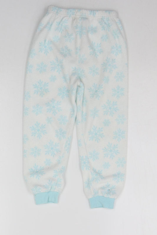 Primark Girls White Geometric Top Pyjama Pants Size 4-5 Years - STARS