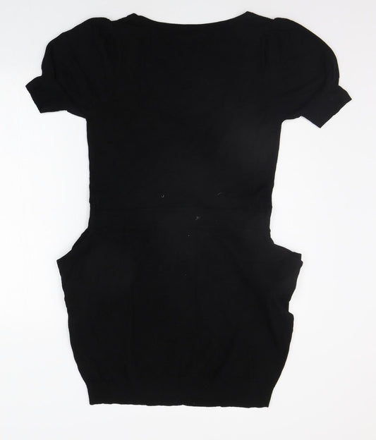 Womens UK Size 14 Warehouse Black Pullover Jumper