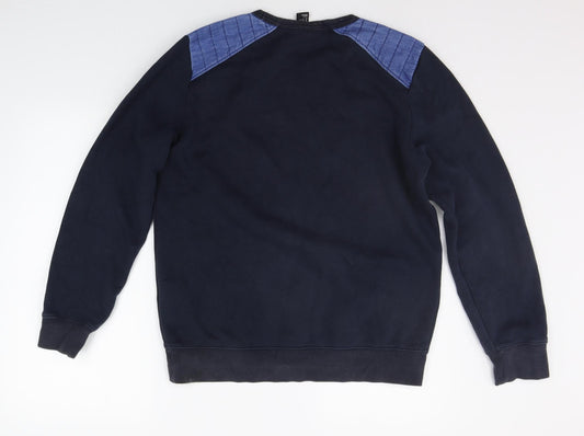 H&M Mens Black Pullover Jumper Size M