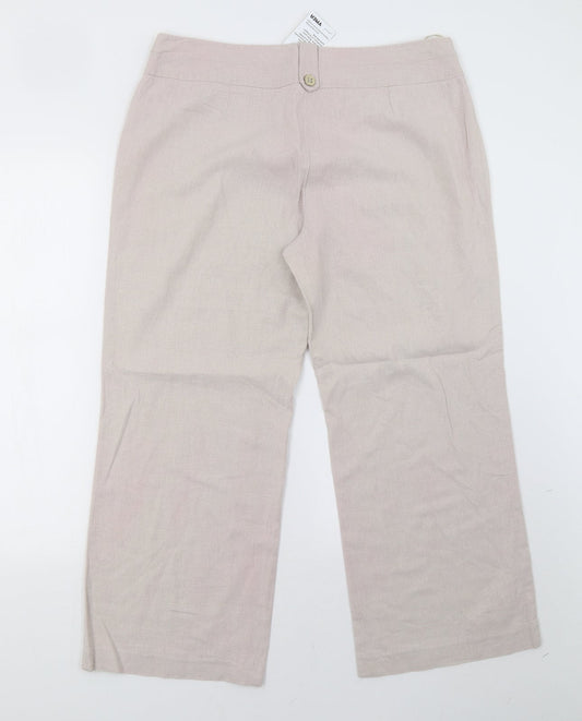 George Womens Pink Trousers Size 14 L26 in