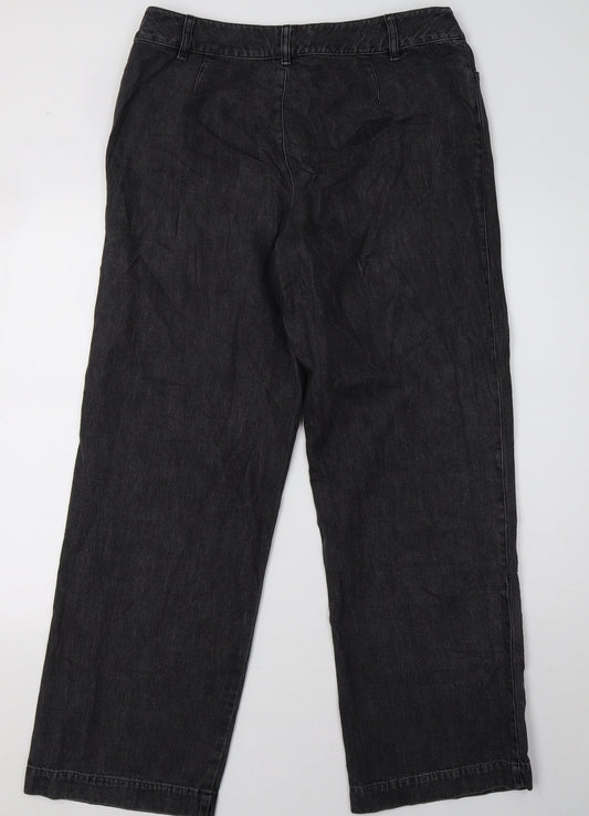 Liz Claiborne Womens Grey  Denim Mom Jeans Size 12 L32 in