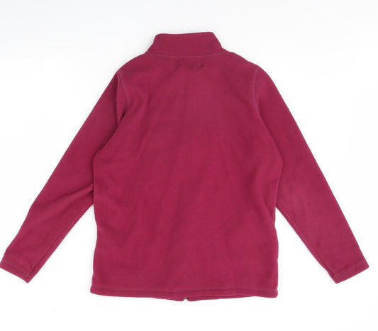 Anthology Womens Pink Fleece Jacket Size 12