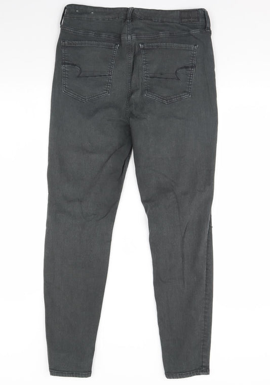 American eagle Womens Green Denim Skinny Jeans Size 32 L30 in