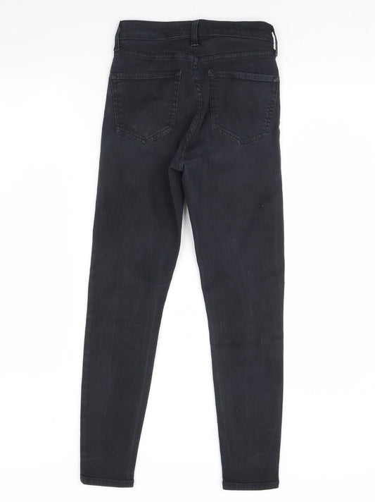 Topshop Womens Black Denim Skinny Jeans Size 26 L30 in