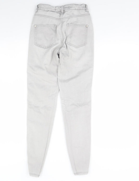 NEXT Womens Grey Denim Skinny Jeans Size 6 L28 in