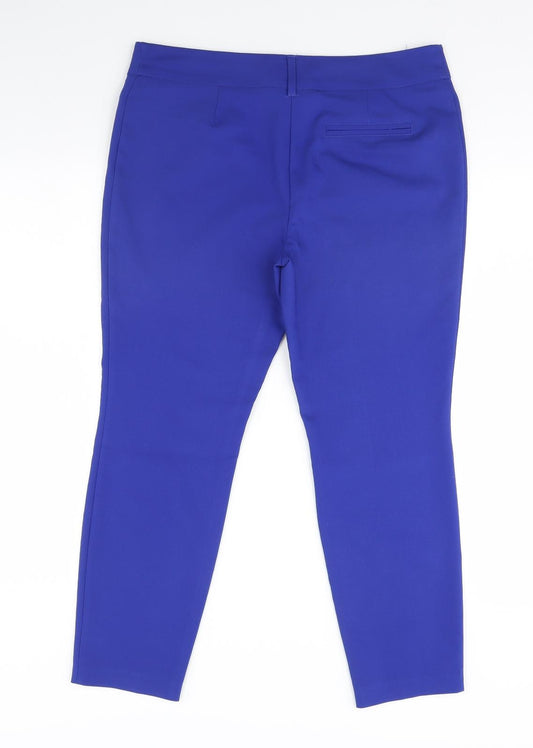 Womens UK Size 12 Papaya Regular Fit Blue Trousers