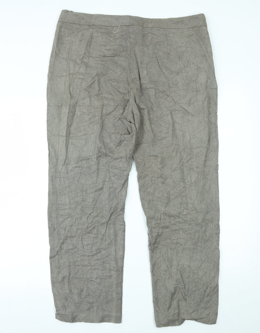 Womens UK Size 16 Marks and Spencer Regular Fit Brown Trousers