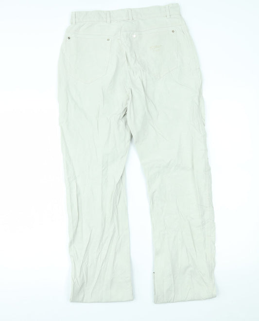 Rosner Womens Ivory Trousers Size 12 L30 in