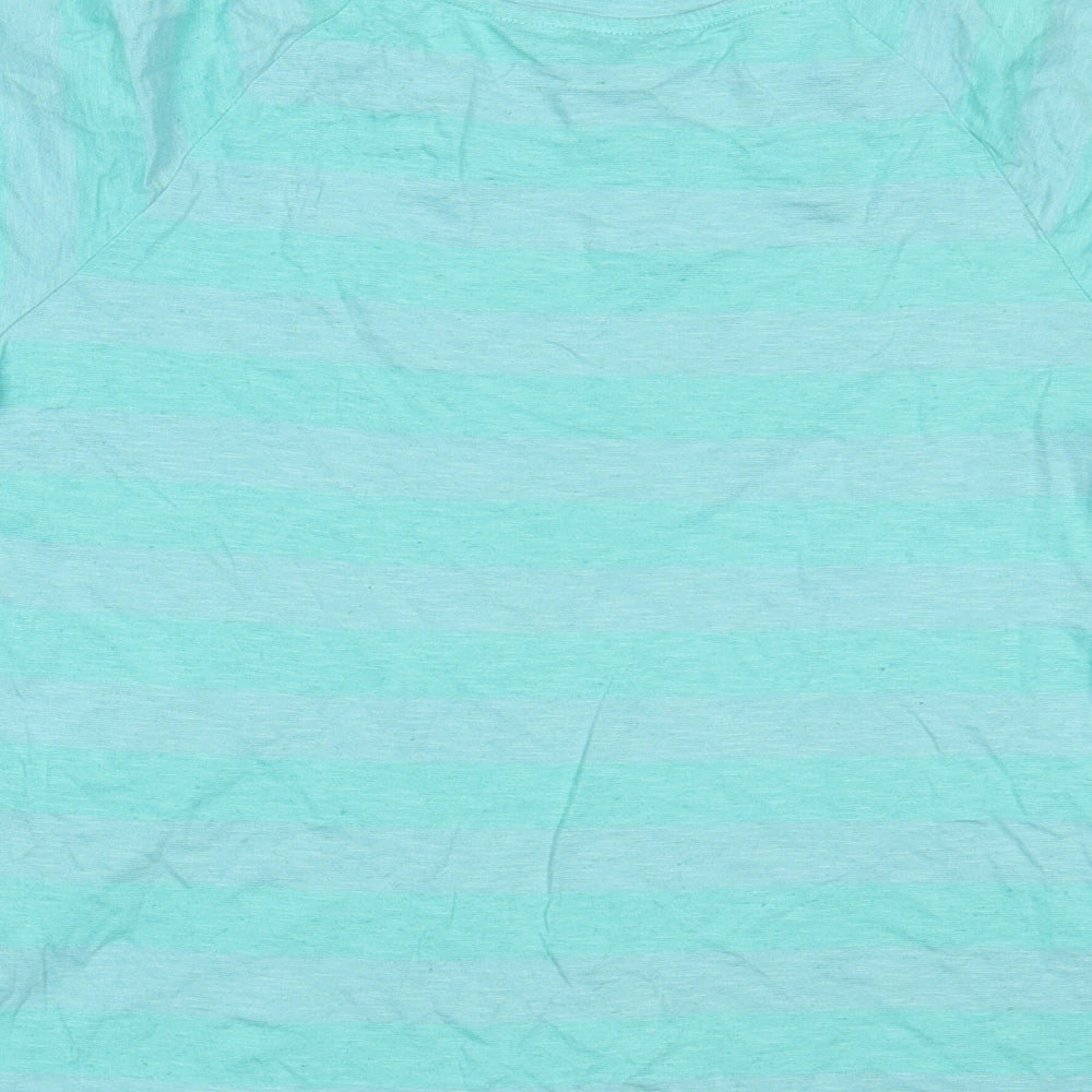 Crew Clothing Womens Green Striped Basic T-Shirt Size 12