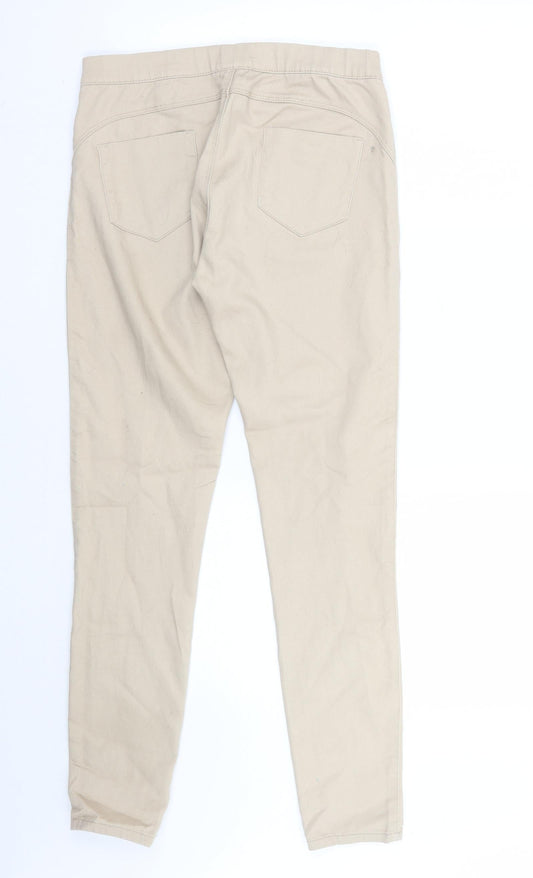 Denim & Co. Womens Beige Jegging Jeans Size 10 L29 in