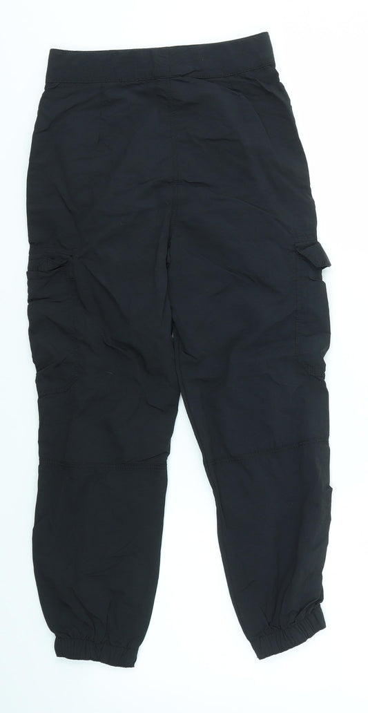 NEXT Girls Black Jogger Trousers Size 9 Months