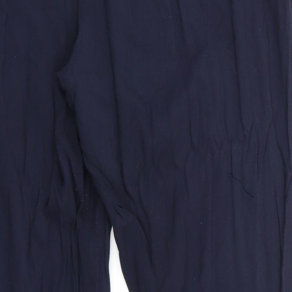 Womens UK Size 16 Divided Regular Fit Black Trousers