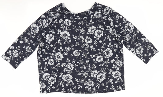 Womens UK Size Preworn Blue Pullover Jumper