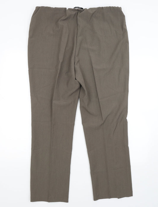 Womens UK Size 18 BM Regular Fit Green Trousers